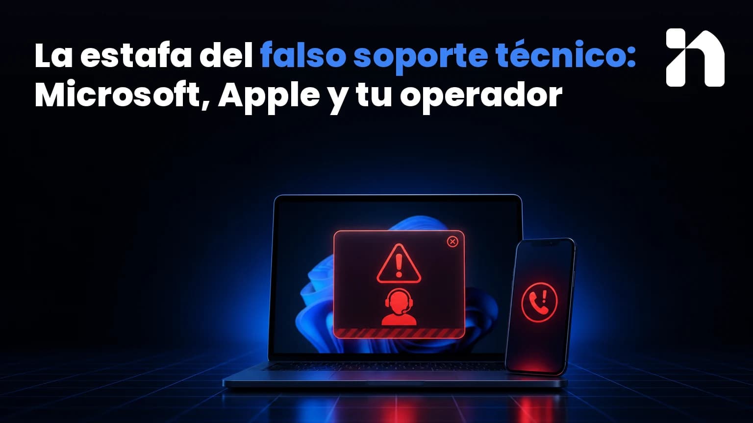 Illustration for La estafa del falso soporte técnico: Microsoft, Apple y tu operador